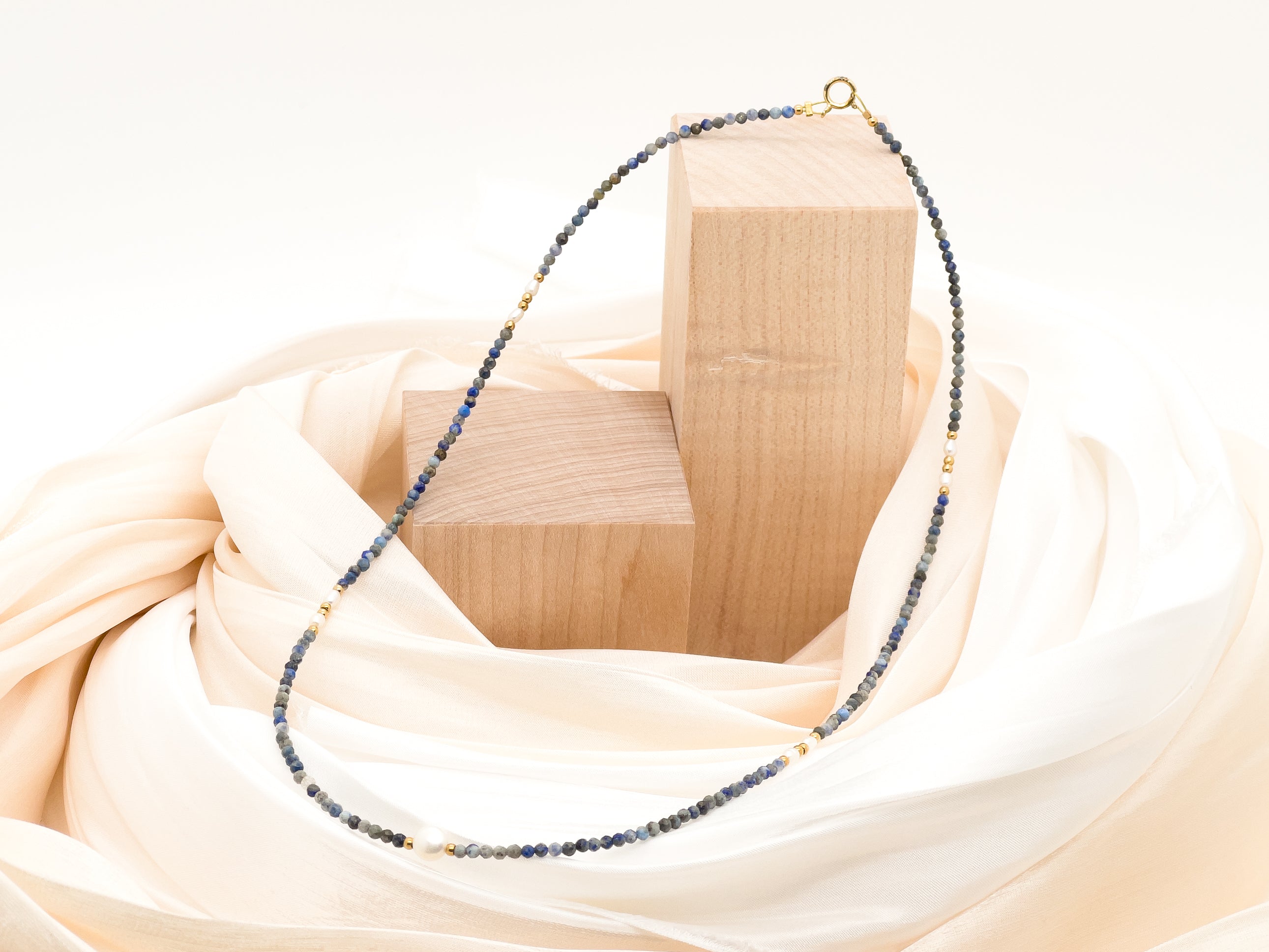 Oceana Lapis Beads Layered Choker Necklace - Everyday Jewelry | Chic Chic Bon