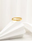 Milly 2mm Gold Stackable Bend Ring - Everyday Jewelry | Chic Chic Bon