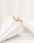 Milly 2mm Gold Stackable Bend Ring - Everyday Jewelry | Chic Chic Bon