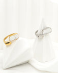 Maria Asymmetrical Shell Ring  - Fashion Jewelry For Sale | Chic Chic Bon