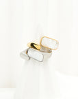 Maria Asymmetrical Shell Ring  - Fashion Jewelry For Sale | Chic Chic Bon