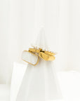 Maria Asymmetrical Shell Ring  - Fashion Jewelry For Sale | Chic Chic Bon