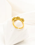 Jennie Gold Flowers Adjustable Ring - Everyday Jewelry | chic chic bon