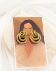 Themis Vintage Gold Rope Knot Stud Earrings - Fashion Jewelry  | chic chic bon