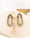 Thetis Hammered Gold Vintage Drop Earrings - Fashion Jewelry  | chic chic bon