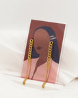 Lila Dual Gold Chain Back Drop Earrings - Fashion Jewelry  | Chic Chic Bon