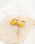 Eos Vintage Misty Gold Huggies Earrings - Fashion Jewelry  | chic chic bon