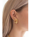 Megan Sphere Gold Stud Earrings - Fashion Jewelry  | Chic Chic Bon