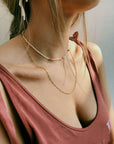 Persimmon Pearl Gem Choker