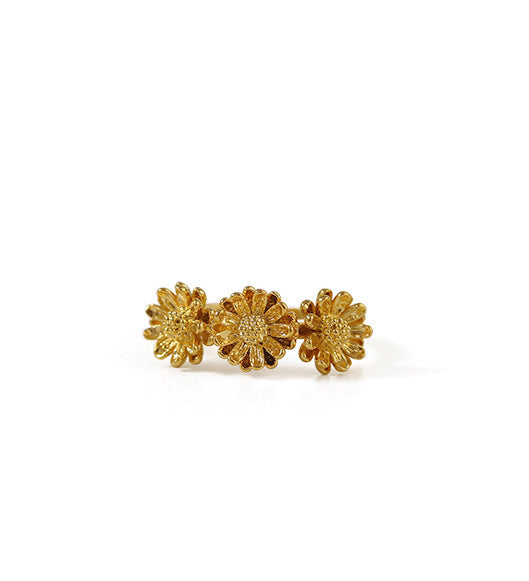 Jennie Gold Flowers Adjustable Ring - Everyday Jewelry | chic chic bon