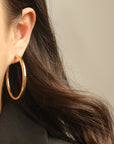 Gold Harper Tube Hoops