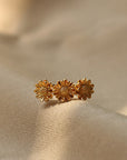 Jennie Gold Flowers Adjustable Ring - Everyday Jewelry | chic chic bon