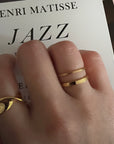 Milly 2mm Gold Stackable Bend Ring - Everyday Jewelry | Chic Chic Bon