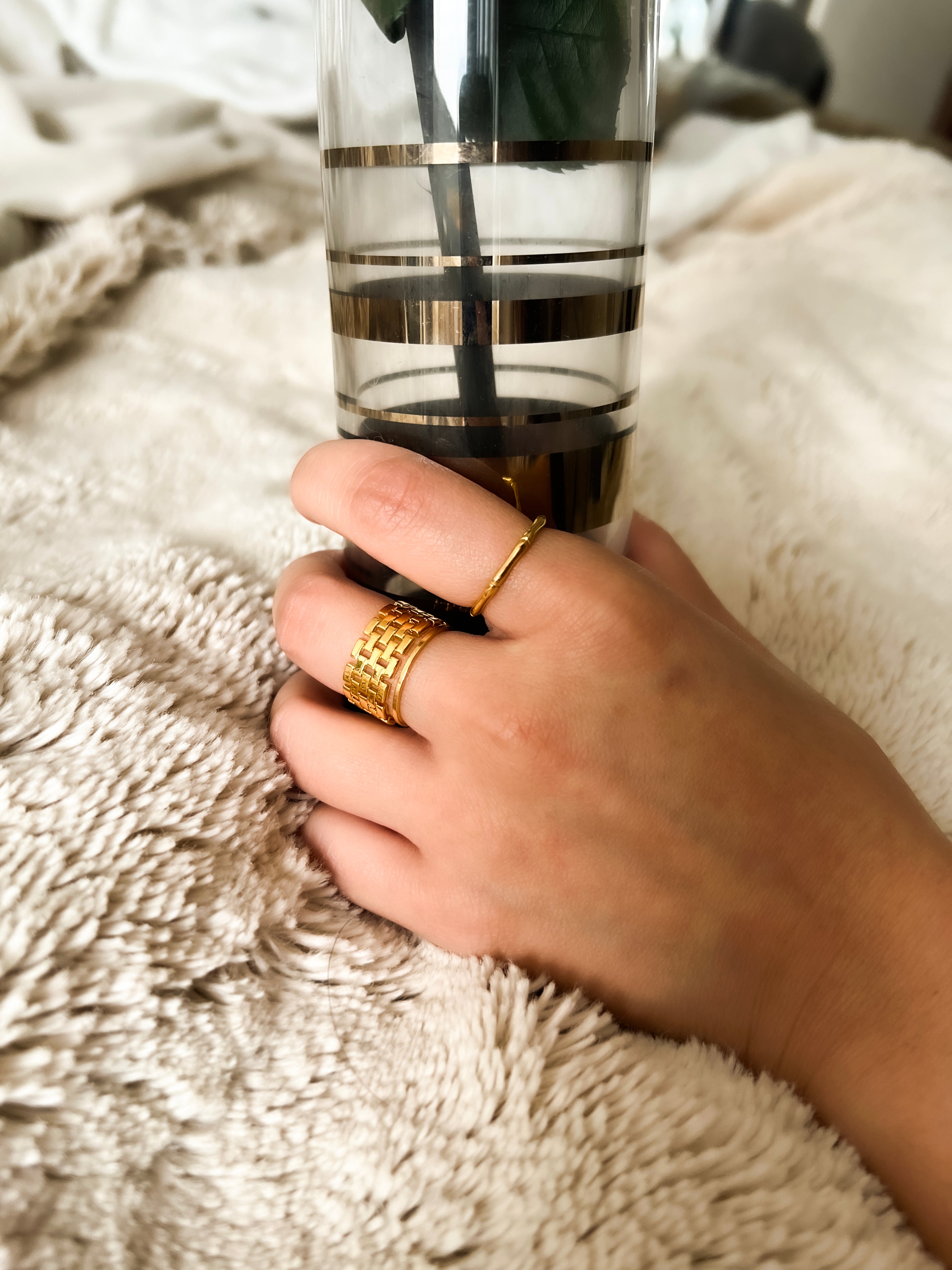 Modern Bamboo Joint Ring - Fashion Jewelry | chic chic bon