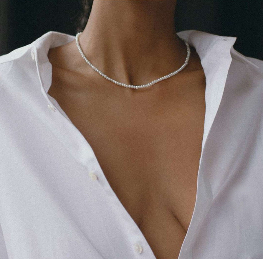 Powder Snow Micro Pearl Choker