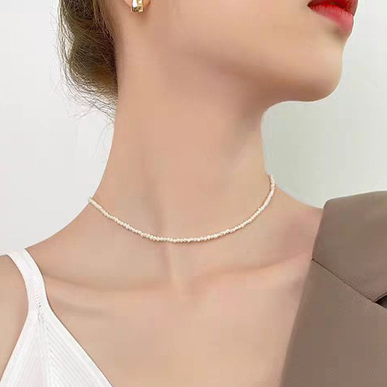 Powder Snow Micro Pearl Choker