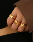 Carrie Chunky Gold Chain Ring - Everyday Jewelry | chic chic bon